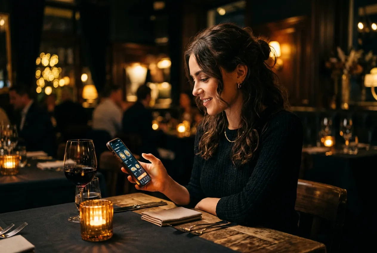 Cliente a pedir pelo telemóvel