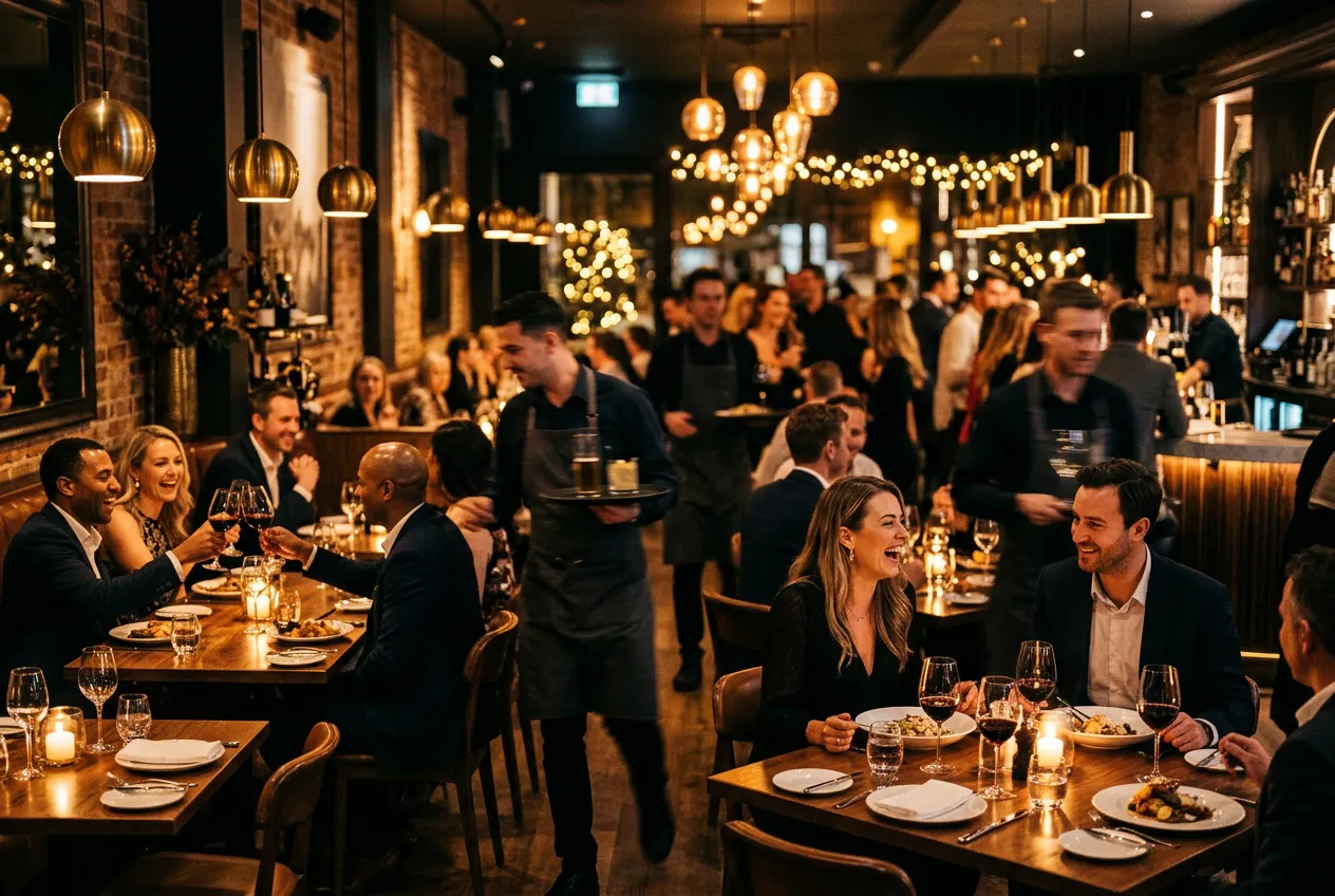 Restaurante cheio de clientes